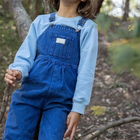 JESMARY – Kid Denim Overalls with Sharp Embroidery Enhancing Aesthetic Value and Brand Recognition
