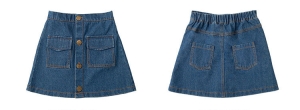 JESMARY – Chân Váy Jean Bé Gái:  Chất Liệu Denim Mềm Mại, Bền Đẹp Chuẩn Xuất Khẩu
