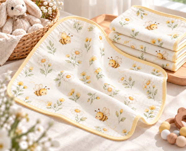 JESMARY - Khăn Sữa Sợi Tre Mềm Nhẹ, Thấm Hút Tốt, Đồng Hành Cùng Bé Trong Sinh Hoạt Hằng Ngày