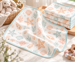 JESMARY – Sản Xuất Khăn Sữa Sợi Tre Theo Thiết Kế Riêng: Bệ Phóng Khẳng Định Bản Sắc Thương Hiệu Mẹ Và Bé