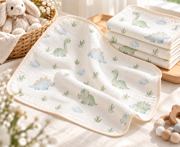 JESMARY - Giải pháp gia công khăn sữa cho bé: Mềm mại, an toàn và thấm hút tối ưu