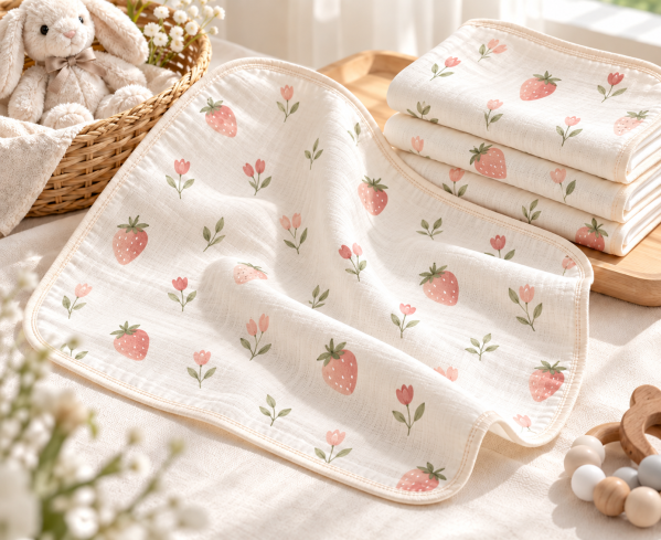 JESMARY - Xưởng may khăn sữa cotton 100% không xù lông, an toàn cho da nhạy cảm