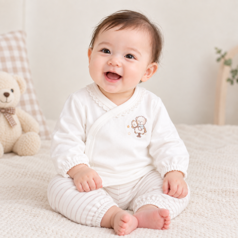 JESMARY - Breathable Muslin Baby Clothing Set With Delicate Floral Prints, Soft And Gentle For Newborns