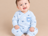 JESMARY - Bộ Sơ Sinh Cotton Co Giãn Bốn Chiều Màu Xanh Nhạt, Dễ Vận Động Cho Bé