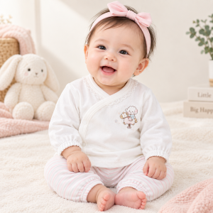 JESMARY - Bộ Sơ Sinh Dài Tay Vải Cotton Mềm Mịn Tông Màu Nhạt, Ấm Áp Và Dễ Mặc