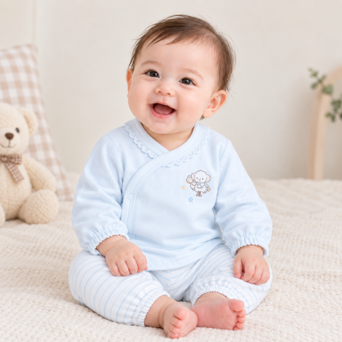 JESMARY - Áo Sơ Sinh Cotton Hai Lớp Mềm Nhẹ, Màu Sắc Dịu Nhẹ, Giữ Ấm Cho Bé