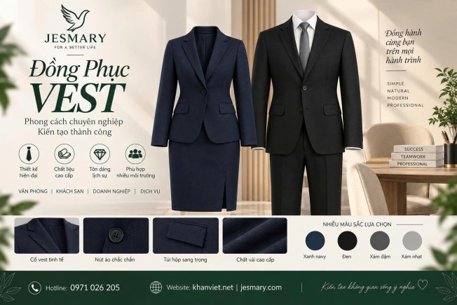 JESMARY -  Xưởng Sản Xuất Đồng Phục Vest Cho Người Lớn Tiêu Chuẩn JESMARY: Giải Pháp Đẳng Cấp Cho Doanh Nghiệp & Tổ Chức
