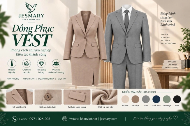 JESMARY - Xưởng Sản Xuất Đầm Liền Đồng Phục Công Sở Người Lớn JESMARY: Giải Pháp Thời Trang Thanh Lịch & Tiện Dụng Cho Doanh Nghiệp