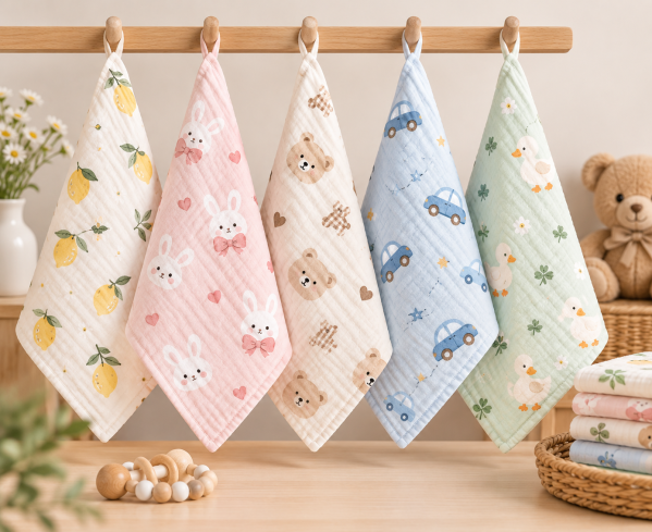 JESMARY - Đơn Vị Sản Xuất Khăn Sữa Muslin Theo Nhu Cầu Của Khách Hàng