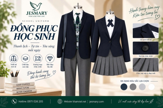 JESMARY -  Xưởng May Áo Vest Đồng Phục Học Sinh Tiểu Học JESMARY: Giải Pháp Nâng Tầm Hình Ảnh Trường Học Chuẩn Quốc Tế